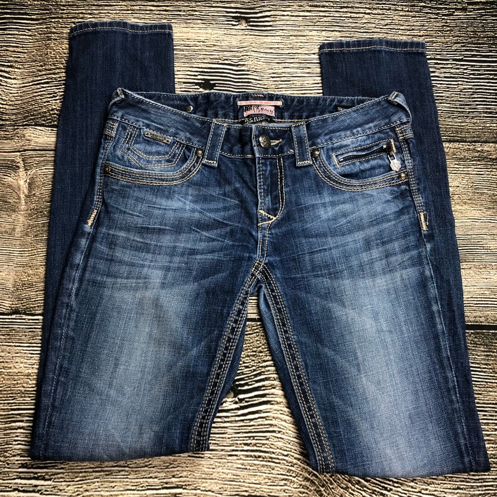 ReRock for Express Dark Wash Skinny Jeans